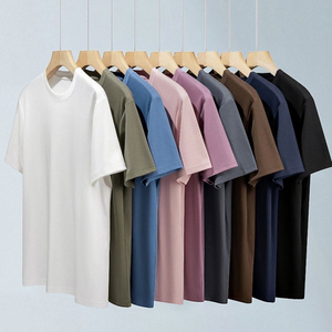 เสื้อยืดแขนสั้นผู้ชาย ผ้าฝ้าย 100% คอกลม ทรงปกติ สีพื้น เรียบง่าย ระบายอากาศด้านหน้า เป็นมิตรกับสิ่งแวดล้อม ป้องกันรอยยับ คุณภาพสูง - Product Image 2