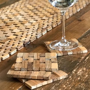 Eco Friendly Wooden Drink Coaster Set Reusable Cup <b>Mats</b> for Kitchen Dining and <b>Bar</b> At Best Price - Product Image 1