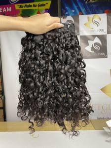 Wholesale Factory Price Double Drawn Hair Bundles Weft Burmese Curly Premium Quality Vietnamese Hair - Product Image 2