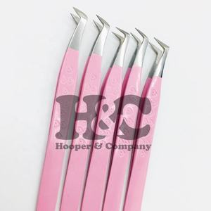 Top classement rose volume de cils pince à épiler en forme de botte en acier inoxydable vison pointu extension de cils pince à épiler Logo bas quantité minimale de commande durable - Product Image 4