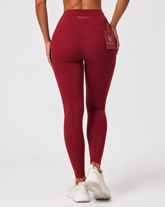 Vibe Craft Women's Mid Waist <b>Leggings</b> Black Teal Solid Spandex/<b>Polyester</b> Quick Dry Anti-Bacterial Breathable Warm All Seasons - Product Image 1