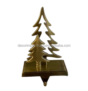 Soporte de media de copo de nieve Chapado en plata, decoración navideña de Metal para manto, chimenea, regalo, colgante, decoración de fiesta navideña - Product Image 3