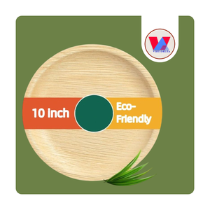 Cuencos de Hojas Naturales Beige de Alta Calidad, Rígidos, Compostables, Vajilla Ecológica con Aroma Suave a Madera para Restaurantes y Platos de Buffet - Product Image 1