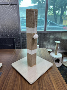 FEDERAL Round Wooden Cat <b>Scratching</b> <b>Post</b> Sisal Rope Cat Toy for Indoor Cats Wholesale OEM ODM Supplier D35 - Product Image 3
