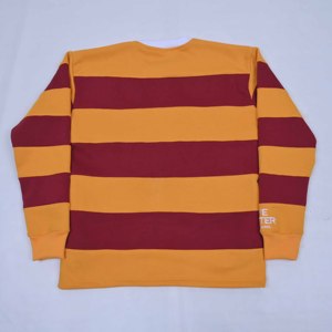 High Quality Custom Logo Manufacturers <b>Men</b>’s <b>Striped</b> Cotton Fleece with Chenille Embroidery Custom Logo Winter Wear Sweatshirt - Product Image 2