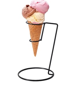 Soporte de hierro para conos de helado, expositor de conos de helado enrollables a mano, soporte para conos de helado, exhibidor de helados al por mayor. - Product Image 5