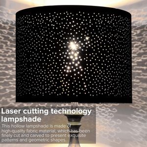 Set di 2 paralumi neri GO e so con design forato al laser, coperture e paralumi per lampade - Product Image 2