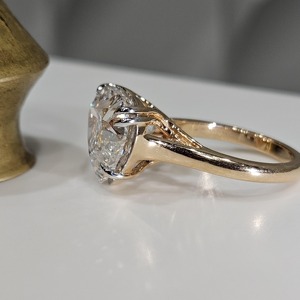 Anillo de Diamantes con Certificado IGI, Claridad VVS, Forma de Corazón, Diamante Cultivado en Laboratorio, Anillo de Boda en Oro Amarillo de 14K para Mujer - Product Image 3