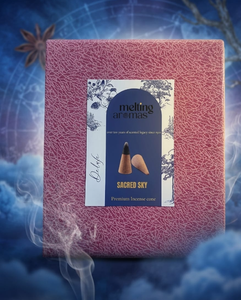 Cônes d'encens en papier d'agarwood écologiques Sacred Sky, diffuseur d'aromathérapie naturelle aux herbes, cône brun parfumé pour la maison - Product Image 2