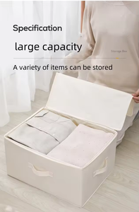 Clothing Storage Bag Wholesale High Quality Washable Oxford Cloth <b>Foldable</b> Dustproof Double Zippers Rectangle Modern Storage <b>Box</b> - Product Image 3