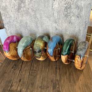 Premium Quality Epoxy Resin <b>Table</b> Clock 14 Inch Big Size <b>Clear</b> Finish Waterproof Durable Modern Design for Living Room - Product Image 5