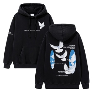 Sudadera con Capucha Personalizada con Estampado Gráfico, Sudadera Holgada de Estilo Urbano con Estampado Gráfico, Sudadera Informal Unisex de Algodón y Felpa - Product Image 1