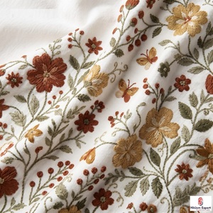 Tissu de broderie à points de chaînette de qualité supérieure, léger, pour robe de mariée, tenue de cérémonie, fabricant de textiles sur mesure OEM ODM - Product Image 4