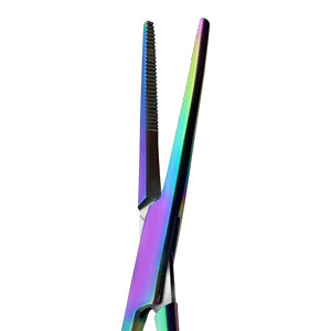 Ensemble chirurgical de pinces hémostatiques et ciseaux en titane arc-en-ciel – Construction durable en acier inoxydable pour une coupe et un serrage précis et facile - Product Image 3