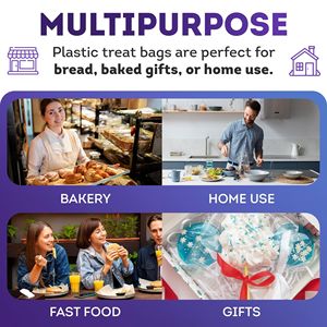 Sacchetti impermeabili per il pane in plastica 0.65 Mil 1000 pacchetto aperto con tasselli 8X3X15 pollici per la confezione di prodotti per il pane fatto in casa - Product Image 5