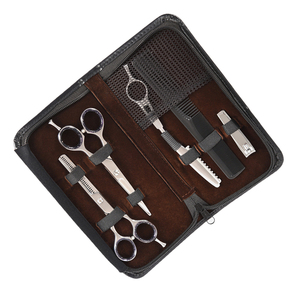 Kit Profesional de Tijeras de Peluquería, Tijeras de Corte Profesional para Barbería, Tijeras de Entresacar, Navaja de Afeitar con Estuche - Product Image 1