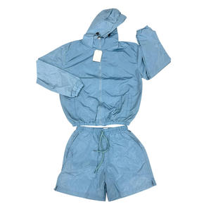 Conjunto de Chaqueta Corta y Pantalón Corto Cortavientos Personalizado al por Mayor de 2 Piezas con Cremallera, de Nylon y Poliéster, Estilo Urbano para Hombre - Product Image 3