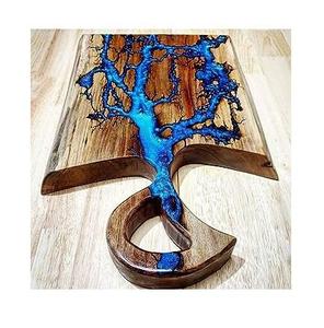 Planche à découper artisanale en résine et bois, pour couper fruits, légumes et viande, planche à découper artistique pour ustensiles de cuisine - Product Image 3