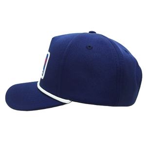 Sombreros de cuerda, de 5 paneles gorras de béisbol, parches tejidos estructurados, ala ligeramente curvada, cierre Snapback ajustable para pesca, senderismo, OEM - Product Image 4
