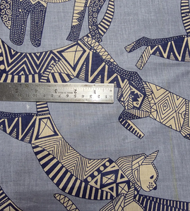 Tissu en coton imprimé chat 2026, motif géométrique noir et gris, vendu au mètre, matériau de couture à prix d'usine - Product Image 4