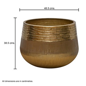 Jardinière en métal brossé, élégante et décorative, pour plantes d'intérieur et d'extérieur, idéale pour la maison, le balcon, le salon, le bureau, décoration - Product Image 1