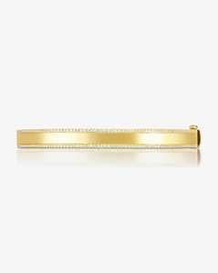 Pulseras de media eternidad con diamantes cultivados en laboratorio, engaste pavé, 6 mm, forma ovalada, con bisagras, personalizables, oro macizo de 10K, 14K, 18K, venta al por mayor - Product Image 1