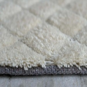 Hand Knotted Moroccan Berber Wool Area Rug, Thick Pile Diamond - Product Image 6