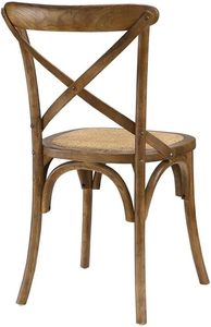 Silla de Comedor Moderna de Madera Maciza con Respaldo Cruzado, Apilable y Portátil para el Hogar, Bodas en Granjas/Vinaterías y Servicios de Catering - Product Image 2