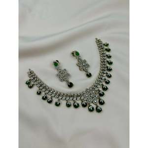 Indian Ethnic Artificial <b>Jewellery</b> Pallavi Victorian Necklace <b>Set</b> for Bridal Festival - Product Image 2