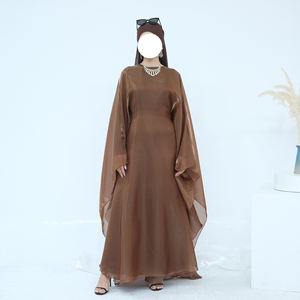 Robe Abaya Musulmane OEM pour Femme, Ensemble 2 Pièces, Style Dubaï Élégant, Mode Islamique Modeste, Robe Papillon Décontractée pour Femme Musulmane - Product Image 1