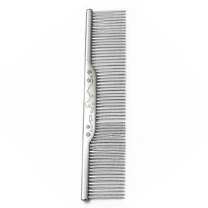 Peine para Mascotas SHEARS BEAUTY de Acero Inoxidable y Plástico con Mango con Diseño de Pata de Perro, Suave, Impermeable, Ecológico y Reutilizable - Product Image 1