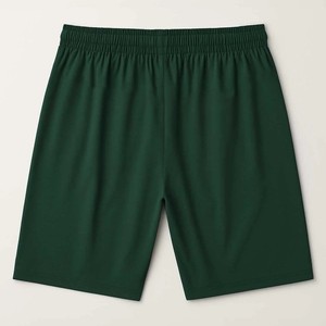 Shorts Bermuda Vert Foncé pour Hommes, Couleur Unie, Séchage Rapide, Tricotés avec Cordon de Serrage à la Taille et Poches, Tenue Décontractée Sportive pour la Course et la Salle de Sport - Product Image 2