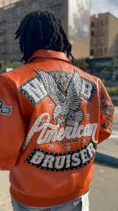 OEM Manufacturer Embroidery Street Wear Leather Jacket Custom Cowhide <b>Genuine</b> Leather Men's Winter Stand Front Eco-Friendly - Product Image 3