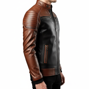 Latest Design Casual Wear Unisex <b>Genuine</b> <b>Leather</b> Winter <b>Jacket</b>-Comfortable Professional Lightweight Waterproof Letter - Product Image 3