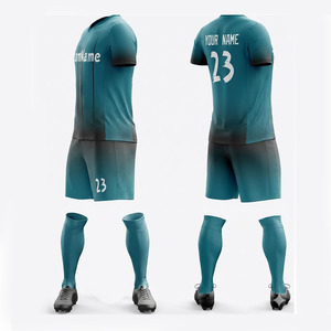 Conjunto de Uniforme de Fútbol Sublimado Personalizado, Cuello en V, Manga Corta, Absorbe la Humedad, para Hombre, Ajuste Atlético para Todas las Temporadas - Product Image 2