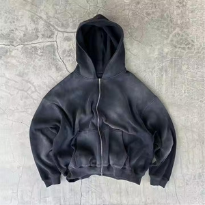 Wholesale Custom Logo Full Zip Hoodie <b>Ring</b> Spun Cotton Streetwear Hoodie for Men USA Supply - Product Image 6