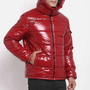 Veste à capuche rembourrée brillante pour l'hiver, veste matelassée unisexe - Product Image 4