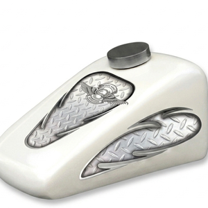 Red Bike Tank Adult Urn Ash Cremation <b>Keepsake</b> Container with Silver Lid Custom <b>Memorial</b> Decoration - Product Image 2
