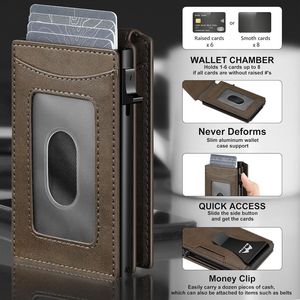 Cartera Minimalista Delgada para Hombre con Clip para Billetes Extraíble, Bloqueo RFID, Porta Tarjetas de Crédito para Bolsillo Frontal, Regalo Inteligente para Esposo o Hijo - Product Image 3
