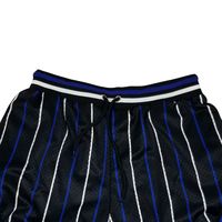 Shorts de basketball à rayures fines en maille épaisse pour hommes, coupe confortable, tissu de qualité supérieure, vêtements de fraternité grecque