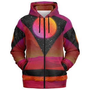 Sudadera con capucha y cremallera para hombre, personalizada con sublimación, 100% algodón polar, transpirable, de secado rápido, antidecoloración, con diseño de bolsillo - Product Image 3