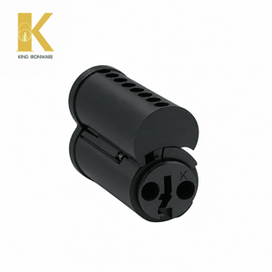 Serrure à cylindre avec logo personnalisé disponible, laiton noir mat, 7 goupilles, clé K, SFIC, pour la sécurité des portes - Product Image 6