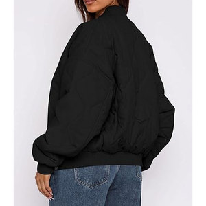 Custom Plus Size <b>Womens</b> Woven <b>Lightweight</b> Breathable Regular Single Button <b>Bomber</b> <b>Jackets</b> Casual Fashion Wear Flight <b>Jackets</b> - Product Image 2