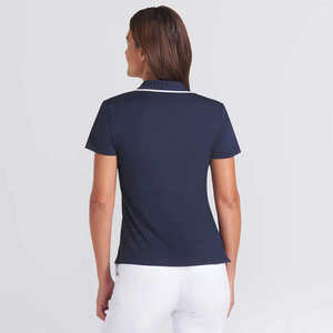 Chemises polo respirantes pour femmes, manches courtes, coupe ajustée, bordure contrastée, coton piqué, décontractées, pour le golf, le tennis, uniformes d'équipe, hauts, t-shirts - Product Image 6