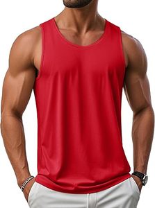 <b>Mens</b> 100% Cotton Breathable Hip Hop <b>Cropped</b> Tank <b>Top</b> | Custom Logo OEM ODM | Wholesale Private Label Gym - Product Image 3