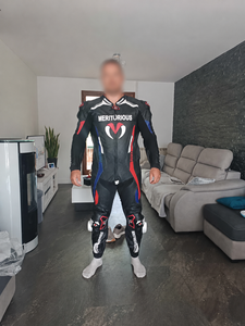 Traje de Carreras de Cuero Personalizado para Motocicleta, Estilo Moderno, Traje de Carreras de Cuero Genuino para Motociclistas - Product Image 2