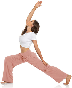 Pantalon de jogging taille haute pour femme, coupe ample, pour le fitness, la gym, le yoga, avec poches - Product Image 2