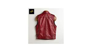 Chaleco de Cuero Grabado en Relieve para Hombre, Marca Champ King, Negro, Casual, Transpirable, Ecológico, con Cierre de Cremallera, para Invierno - Product Image 2