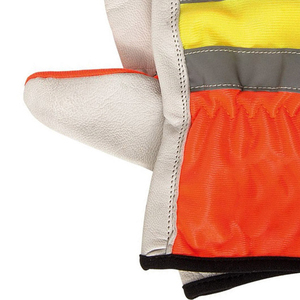 Gants de travail en cuir véritable haute visibilité pour hommes, de qualité supérieure, robustes, respirants, pour mécaniciens, meilleur prix OEM - Product Image 5