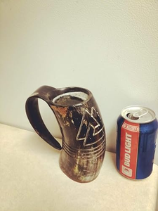 High Quality Viking <b>Wine</b> Horn Mug Unique Design <b>Wine</b> Horn Mug Carved Drinking Horn Mug From India - Product Image 1